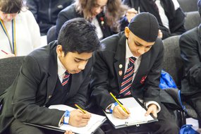 Secondary boys writing