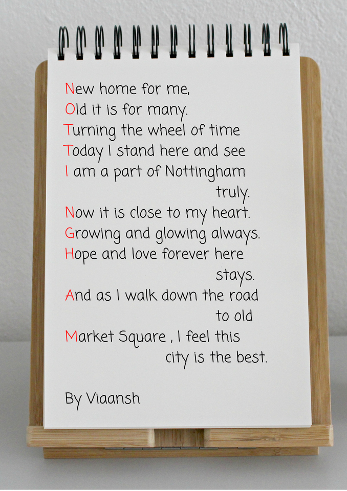 Read On Nottingham's acrostic challenge gallery National Literacy Trust