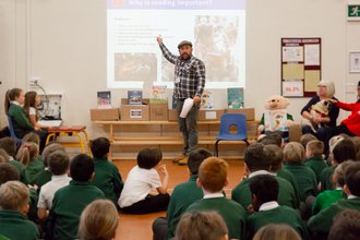 Graeme Quinnell spoke to pupils in a special assembly.jpg