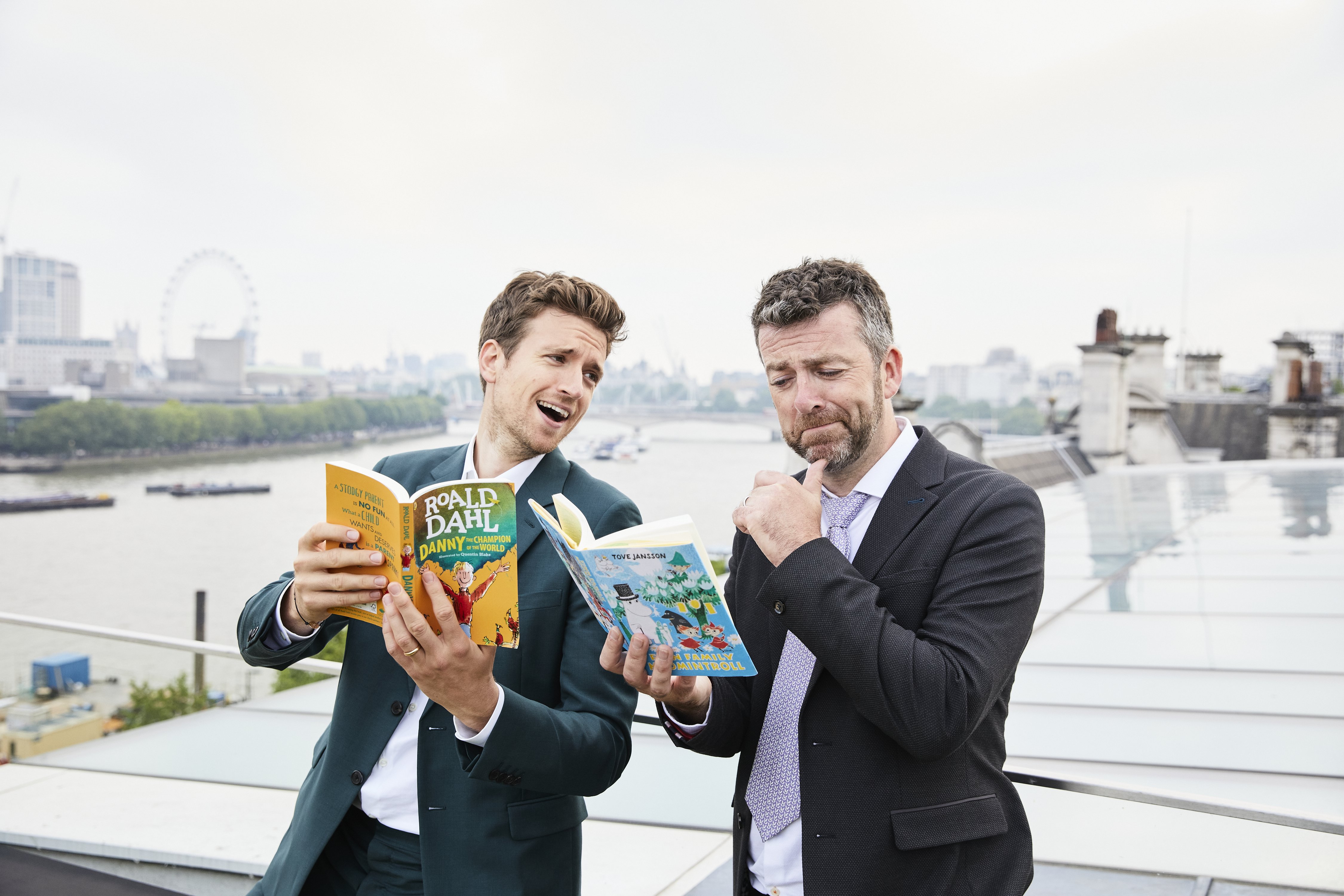 Greg James and Chris Smith, authors of the Kid Normal series and stars of BBC radio, show us how they drop everything and read!.jpg