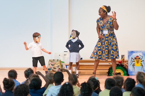 Pupils enjoy some storytelling with London based Wendy Shearer.jpg
