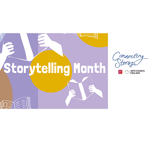 Storytelling month logo square