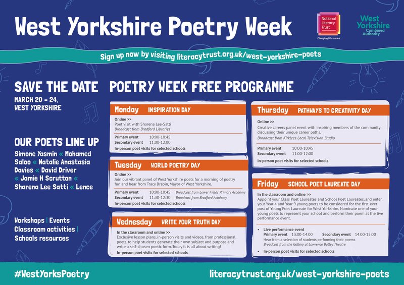 West Yorkshire Poetry Week and Young Poet Laureate Programme National