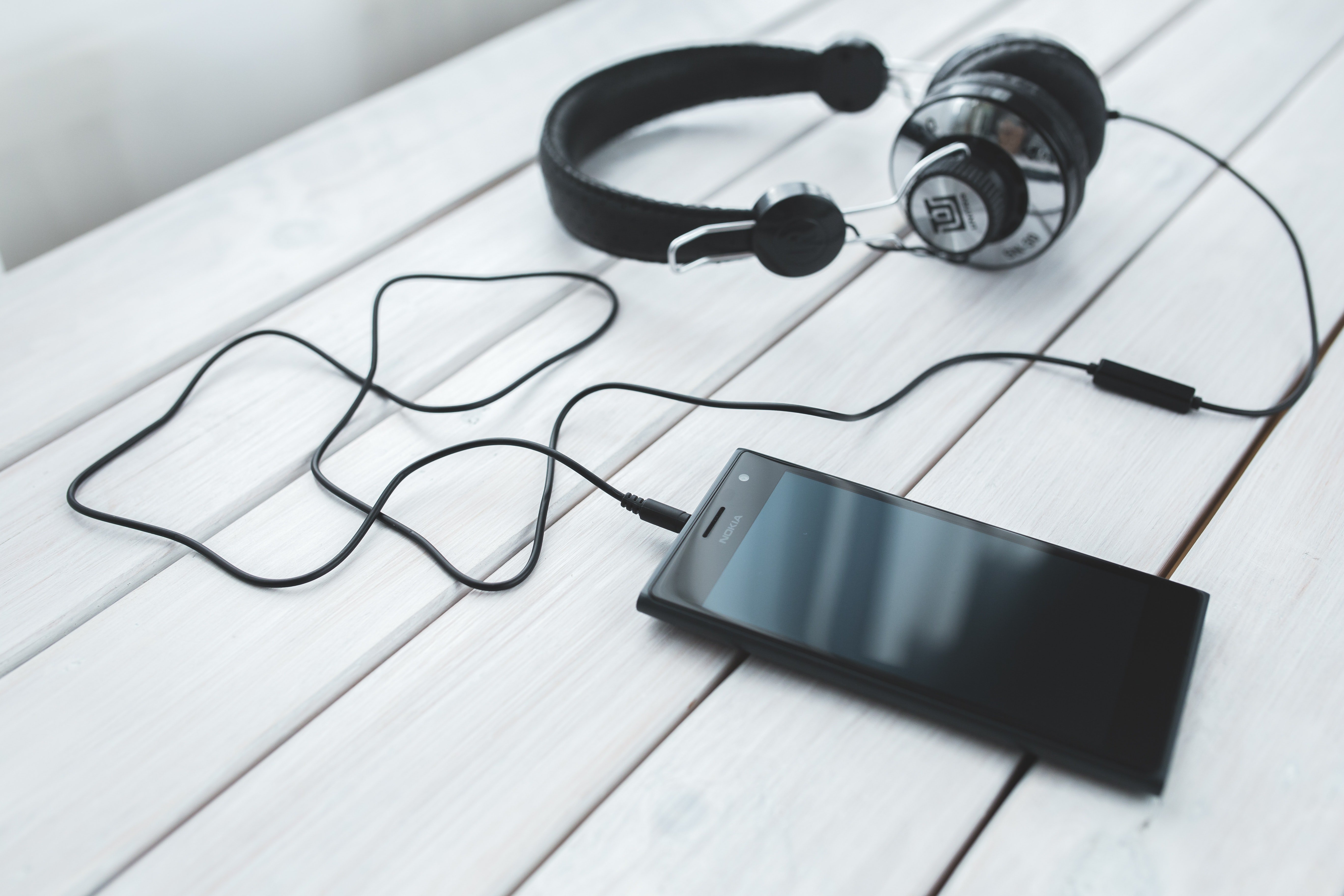 Phone and headphones