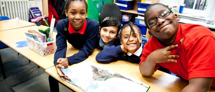 children in classroom